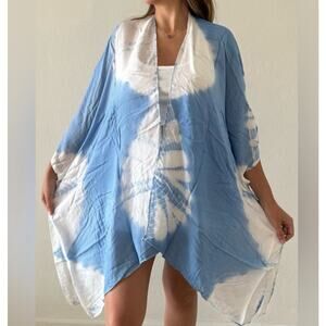 Bijoux Terner Pink Tie dye beach cover-up